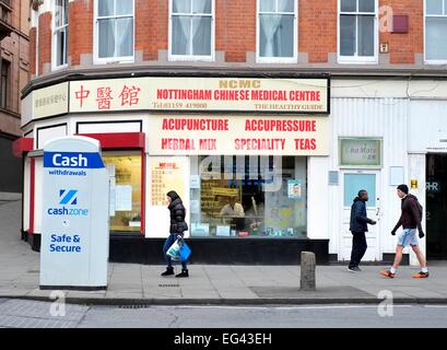 Le centre médical chinois de Nottingham Nottingham,ANGLETERRE,uk Banque D'Images