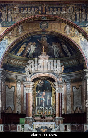 Rome. L'Italie. Basilique Santa Prassede all'Esquilino, 9e ch. Banque D'Images