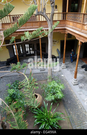 Casa de Colon (Columbus Museum) à Las Palmas de Gran Canaria, Îles Canaries, Espagne - maison canarienne typique 15e siècle Banque D'Images