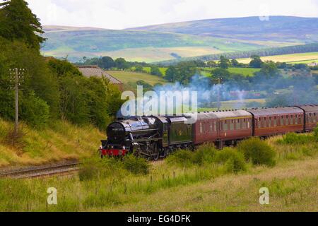 La gare d'eau 45305 LMS Stanier la classe 5. Duncowfold Cumwhinton s'installer à Carlisle Cumbria Ligne Eden Valley England UK Banque D'Images