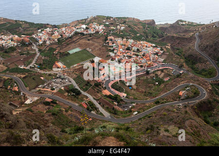 Paysage urbain, Agulo, La Gomera, Canary Islands, Spain Banque D'Images