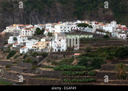 Paysage urbain, Agulo, La Gomera, Canary Islands, Spain Banque D'Images