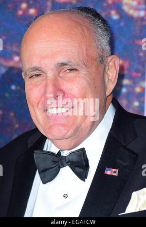 New York, NY, USA. Feb 15, 2015. L'ancien maire de New York Rudy Giuliani aux arrivées de Saturday Night Live, SNL (40e anniversaire - Partie 2, Rockefeller Plaza, New York, NY 15 février 2015. Credit : Gregorio T./Binuya Everett Collection/Alamy Live News Banque D'Images