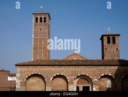 La Basilique Sant'Ambrogio, Milan, Italie. Banque D'Images