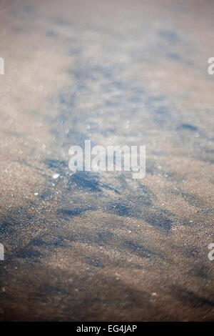 Tôt le matin Beach, est parfois un morceau d'art Une toile pour la nature seulement à laver et à peindre de nouveau le lendemain matin. Banque D'Images