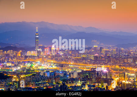 Taipei, Taïwan Cityscape de Neihu District. Banque D'Images