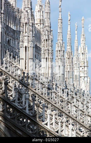 Spires, la cathédrale de Milan (Duomo di Milano, Milan, Italie) Banque D'Images