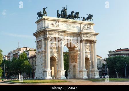 Arc de la paix, place Sempione, Milan, Italie Banque D'Images