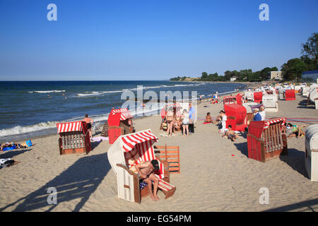 Niendorf plage, côte de la mer Baltique, Schleswig-Holstein, Allemagne, Europe Banque D'Images