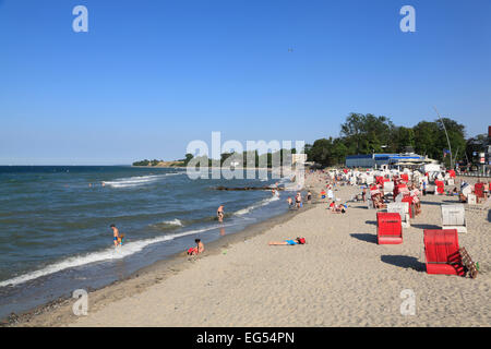 Niendorf plage, côte de la mer Baltique, Schleswig-Holstein, Allemagne, Europe Banque D'Images