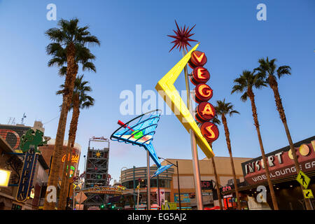 USA, Nevada, Las Vegas, le centre-ville de Vieux Las Vegas, Fremont Street Banque D'Images