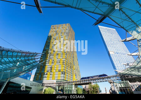 Las Vegas, les cristaux au centre commercial complexe CityCenter Banque D'Images