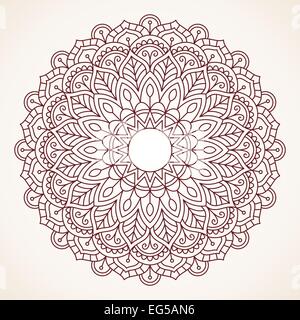 Motif dentelle ronde d'ornement. Banque D'Images