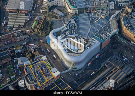 Une vue aérienne du centre commercial Bull Ring à Birmingham, West Midlands Banque D'Images