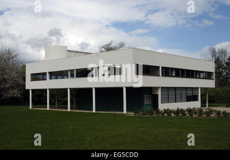 La France. Poissy. Villa Savoye. Conçu par des architectes suisses Le Corbusier (1887-1965). 1928-1931. Style international. Banque D'Images