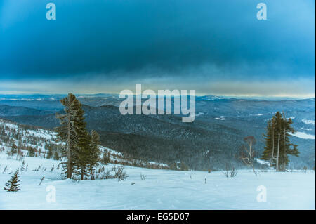 Ski Resort, Tashtagol Sheregesh district, région de Kemerovo, Russie Banque D'Images