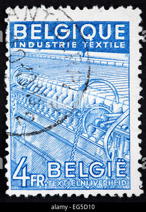 Timbre-poste belge Banque D'Images