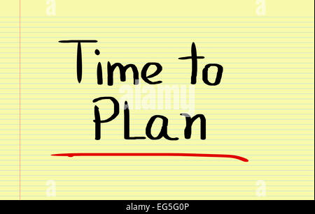 Le temps de planifier Concept Banque D'Images