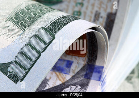 Ensemble de nouveaux hundred dollar bills Banque D'Images