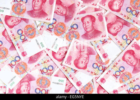 Chinese yuan renminbi billets close-up Banque D'Images
