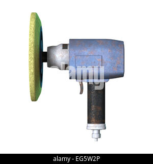 Numérique 3D render of a outil pneumatique air sander isolé sur fond blanc Banque D'Images