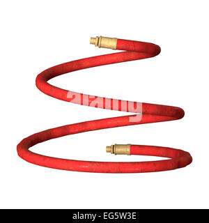 Numérique 3D render of a flexible d'air rouge isolé sur fond blanc Banque D'Images