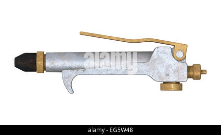 Rendu 3D d'un compresseur d'air isolé sur fond blanc Banque D'Images