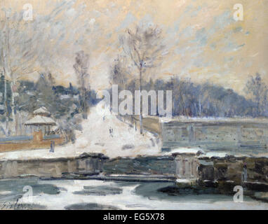 Alfred Sisley l'Abreuvoir à Marly-le-Roi Banque D'Images