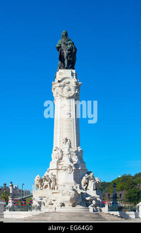 Célèbre statue Marques do Pombal à Lisbonne, Portugal Banque D'Images