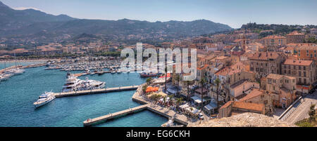 Une vue panoramique de Calvi, Corse, France Banque D'Images