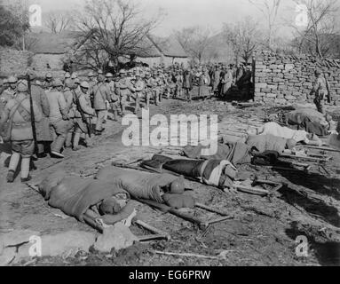 La guerre civile chinoise, 1946-1949. Soldats nationalistes chinois à la rubrique (Su Zhou) Soochow, avant le 2 décembre 1948. Dans l'autre Banque D'Images