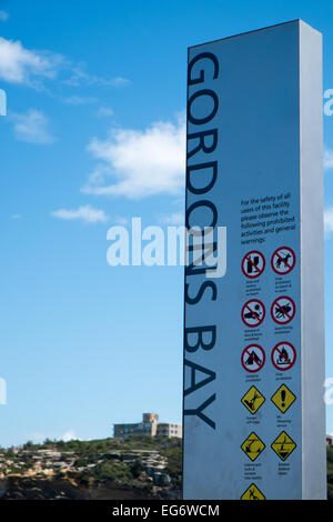 Gordons Bay dans la banlieue est de sydney près de Bronte et clovelly, New South Wales, Australie Banque D'Images