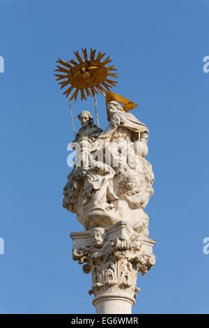 Couronnement de la vierge ou de colonne colonne Großhöflein peste, le nord du Burgenland, Burgenland, Autriche Banque D'Images