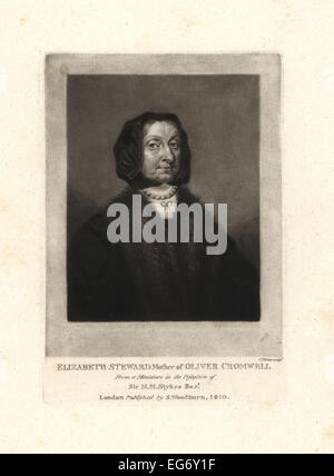 Elizabeth Steward, mère d'Oliver Cromwell, est mort en 1654. Banque D'Images