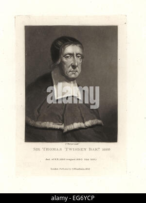 Sir Thomas Twisden Français, juge et homme politique, est mort 1683. Banque D'Images