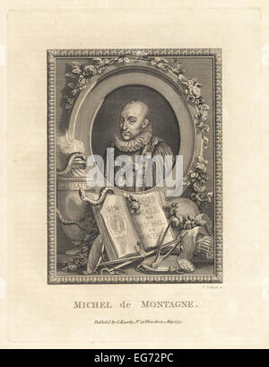 Michel de Montaigne, écrivain et essayiste français. Banque D'Images