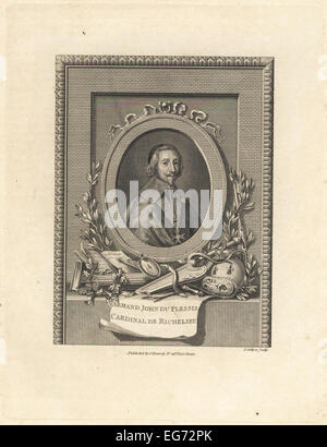 Le Cardinal de Richelieu, Armand Jean du Plessis, prêtre français, noble et homme d'État. Banque D'Images