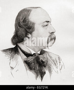 Gustave Flaubert, 1821 - 1880. L'écrivain français. Banque D'Images