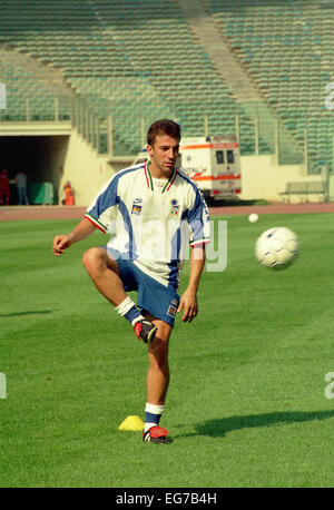 L'attaquant italien Alessandro Del Piero au cours de la session de formation dans le Stadio Olympico à Rome Banque D'Images