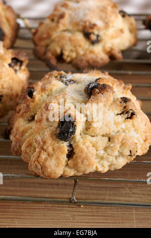 Gâteaux gâteaux friable rock léger rempli de fruits secs Banque D'Images