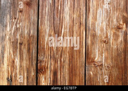 Vieux Chêne bandes texture sur la clôture extérieure Banque D'Images