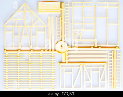 Image symbolique, house, maison, construction, maison modèle, le kit d'assemblage Banque D'Images
