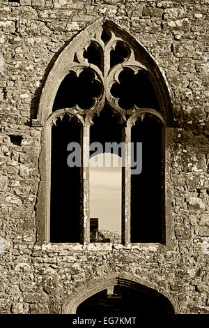 Vue sur l'ancienne église sur la colline de Slane, Co. Meath Ireland Banque D'Images