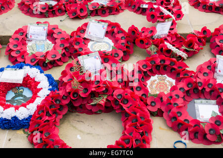 18 février 2015. Cénotaphe Manchester 1ère Guerre Mondiale memorial Banque D'Images