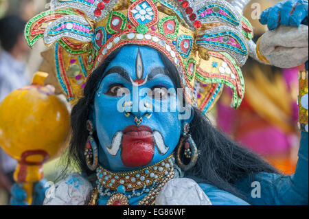 KERALA, INDE - Janvier 17 : temple Pooram festival le 17 janvier, 2013 dans le Kerala, Inde Banque D'Images