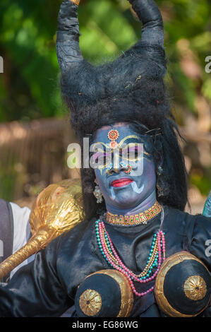 KERALA, INDE - Janvier 17 : temple Pooram festival le 17 janvier, 2013 dans le Kerala, Inde Banque D'Images