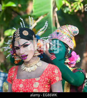 KERALA, INDE - Janvier 17 : temple Pooram festival le 17 janvier, 2013 dans le Kerala, Inde Banque D'Images