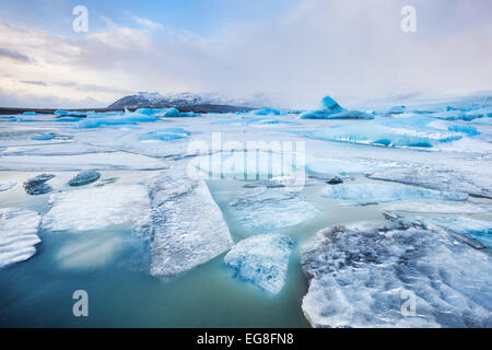 Glacier Fjallsarlon lagoon Islande Europe du sud-est Banque D'Images