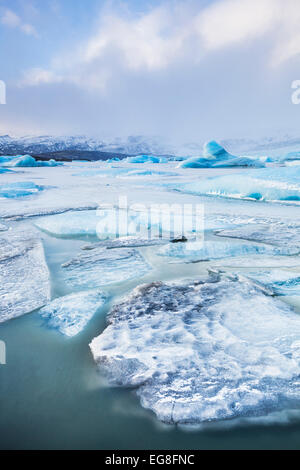 Glacier Fjallsarlon lagoon Islande Europe Banque D'Images