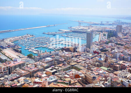 Vue panoramique de Alicante, Espagne Banque D'Images